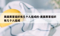 美国黑客组织有几个人组成的-美国黑客组织有几个人组成