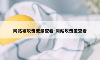 网站被攻击流量查看-网站攻击差查看