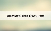 网络攻击案件-网络攻击违法分子案例