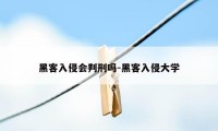 黑客入侵会判刑吗-黑客入侵大学