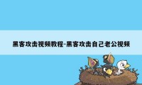 黑客攻击视频教程-黑客攻击自己老公视频