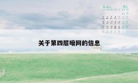 关于第四层暗网的信息